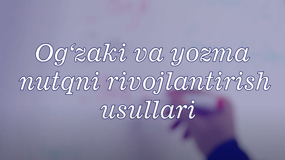 Og‘zaki va yozma nutq